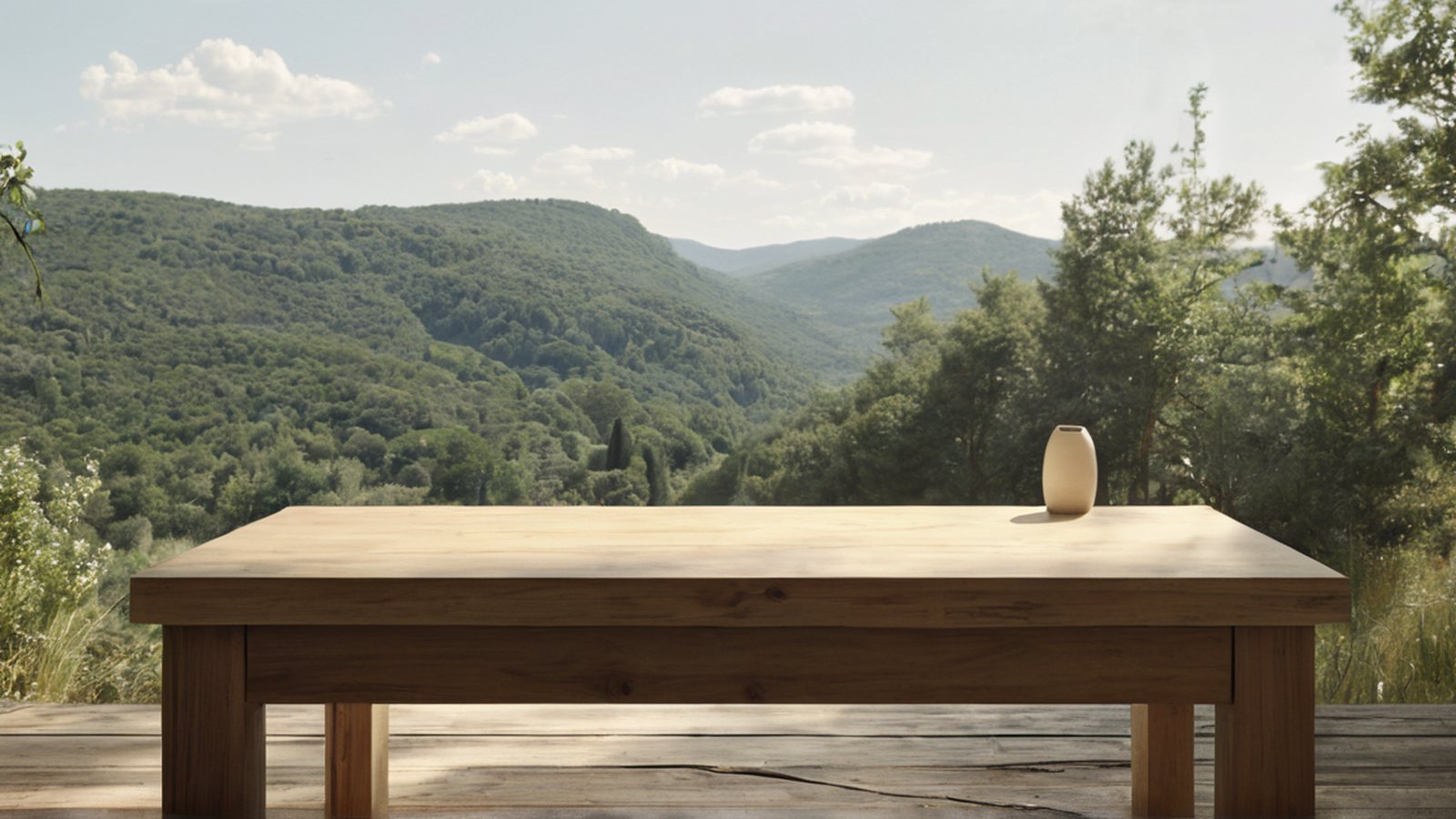 Smartphone moderno su tavolo di legno