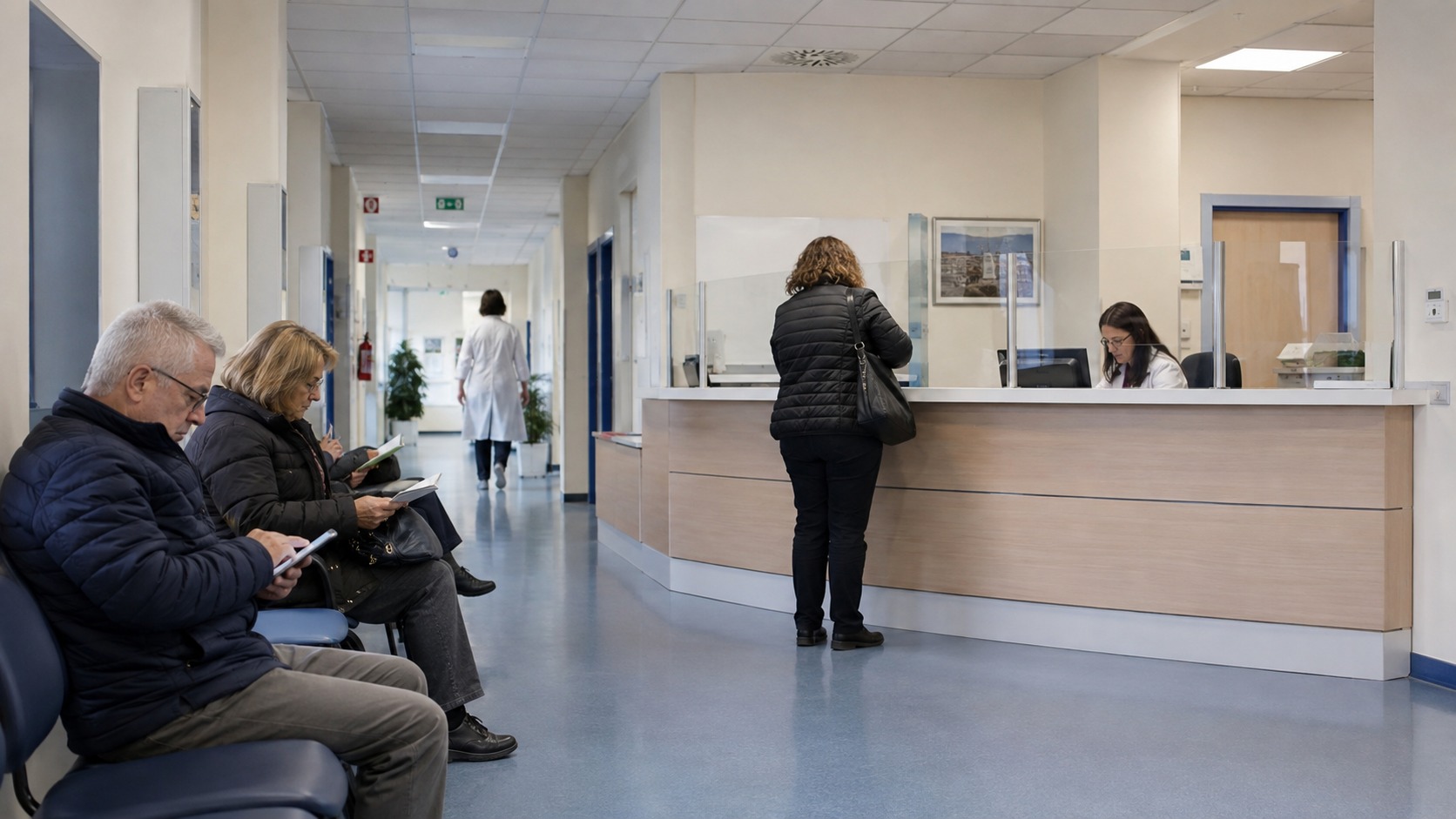 Sala d’attesa di una struttura sanitaria moderna