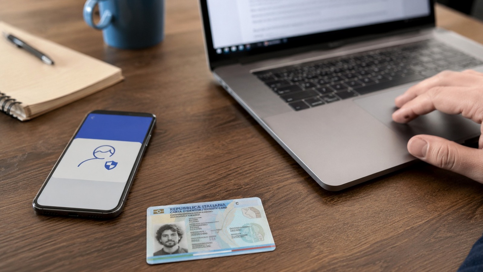 Postazione di lavoro con documenti amministrativi