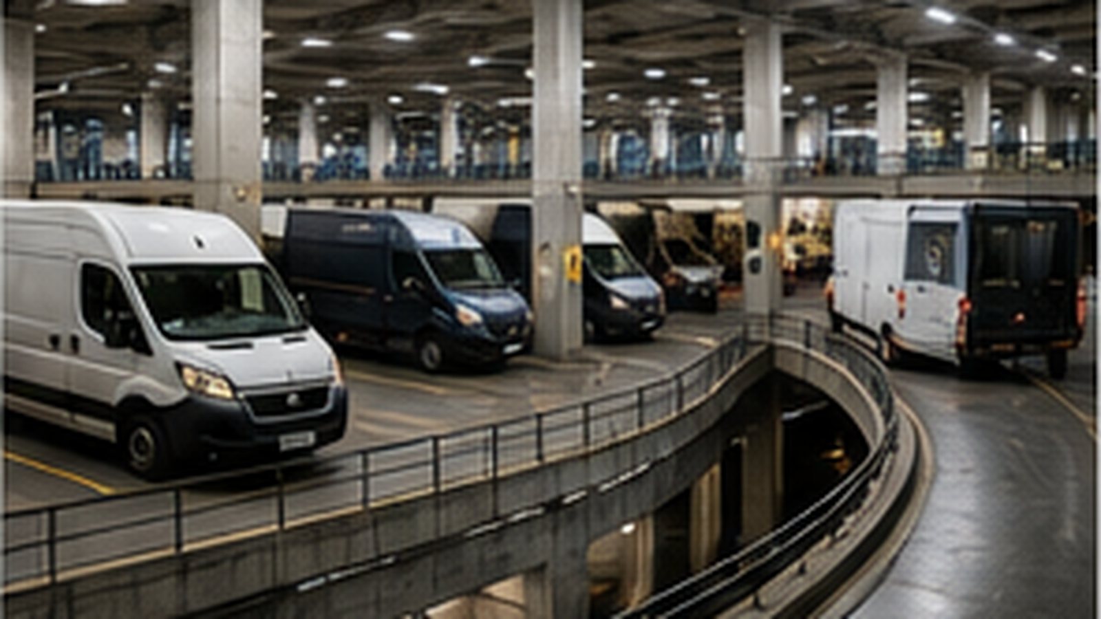 Parcheggio sotterraneo trasformato in centro logistico moderno