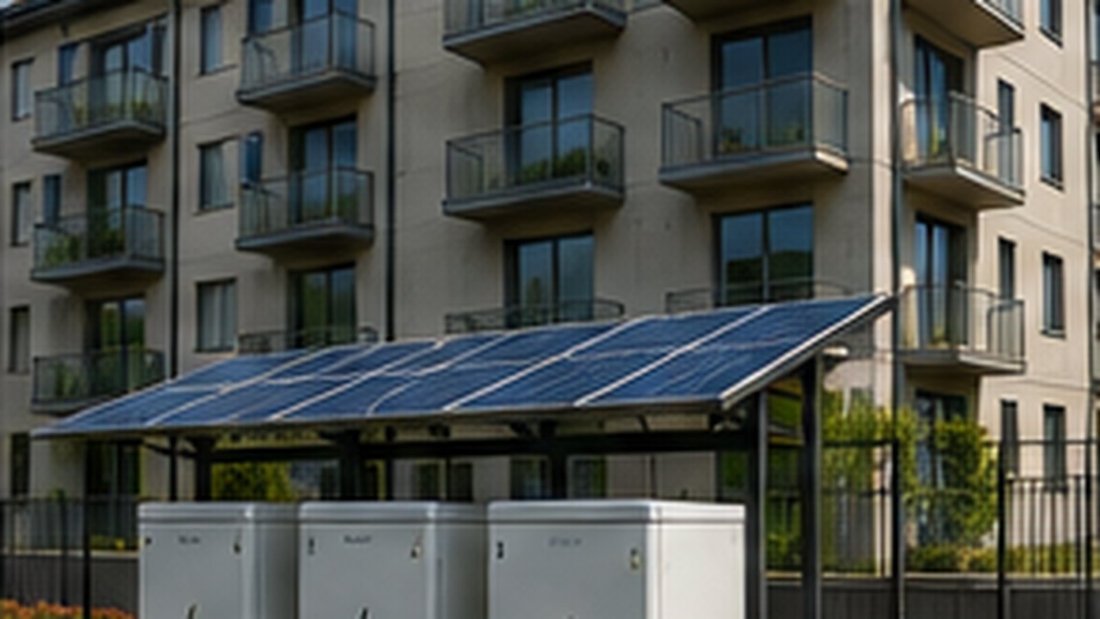 Locale tecnico con batteria domestica e impianto fotovoltaico