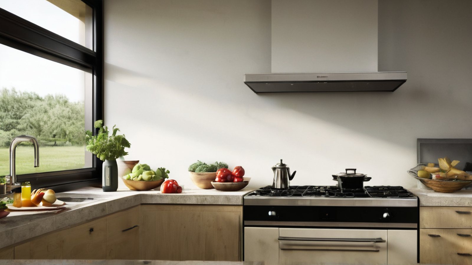 Smartphone con l’app di pulizie domestiche aperta in una cucina pulita
