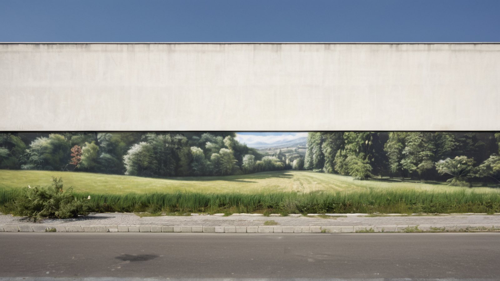 un murales digitale su un muro di una strada di Milano