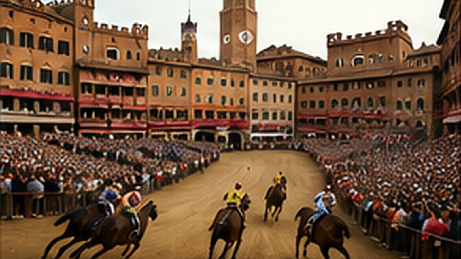 Immagine illustrativa di Piazza del Campo durante una corsa