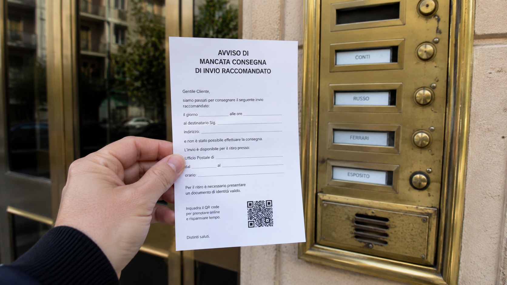 Fotografia editoriale contestuale per: Raccomandate: dopo il secondo tentativo il ritiro allo sportello richiederà un QR personale
